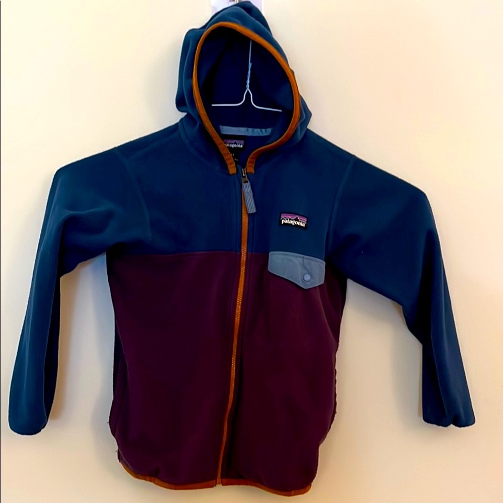 Patagonia Kids' Blue and Brown Hoodie